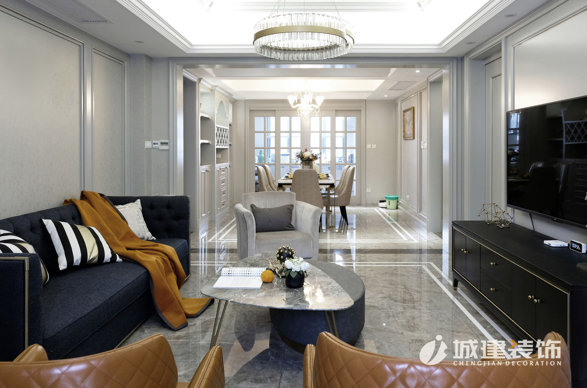 杭州公館160方美式家裝實(shí)景圖