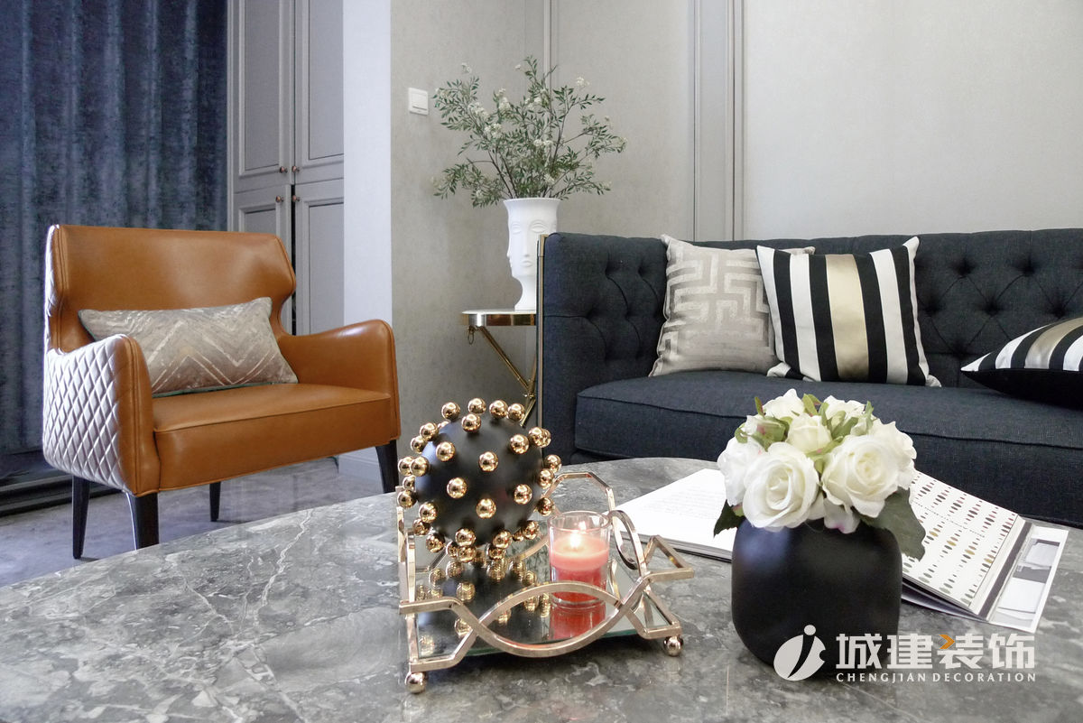 杭州公館160方美式家裝實(shí)景圖