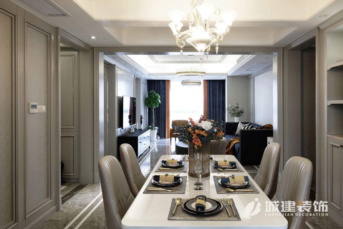 杭州公館160方美式家裝實(shí)景圖