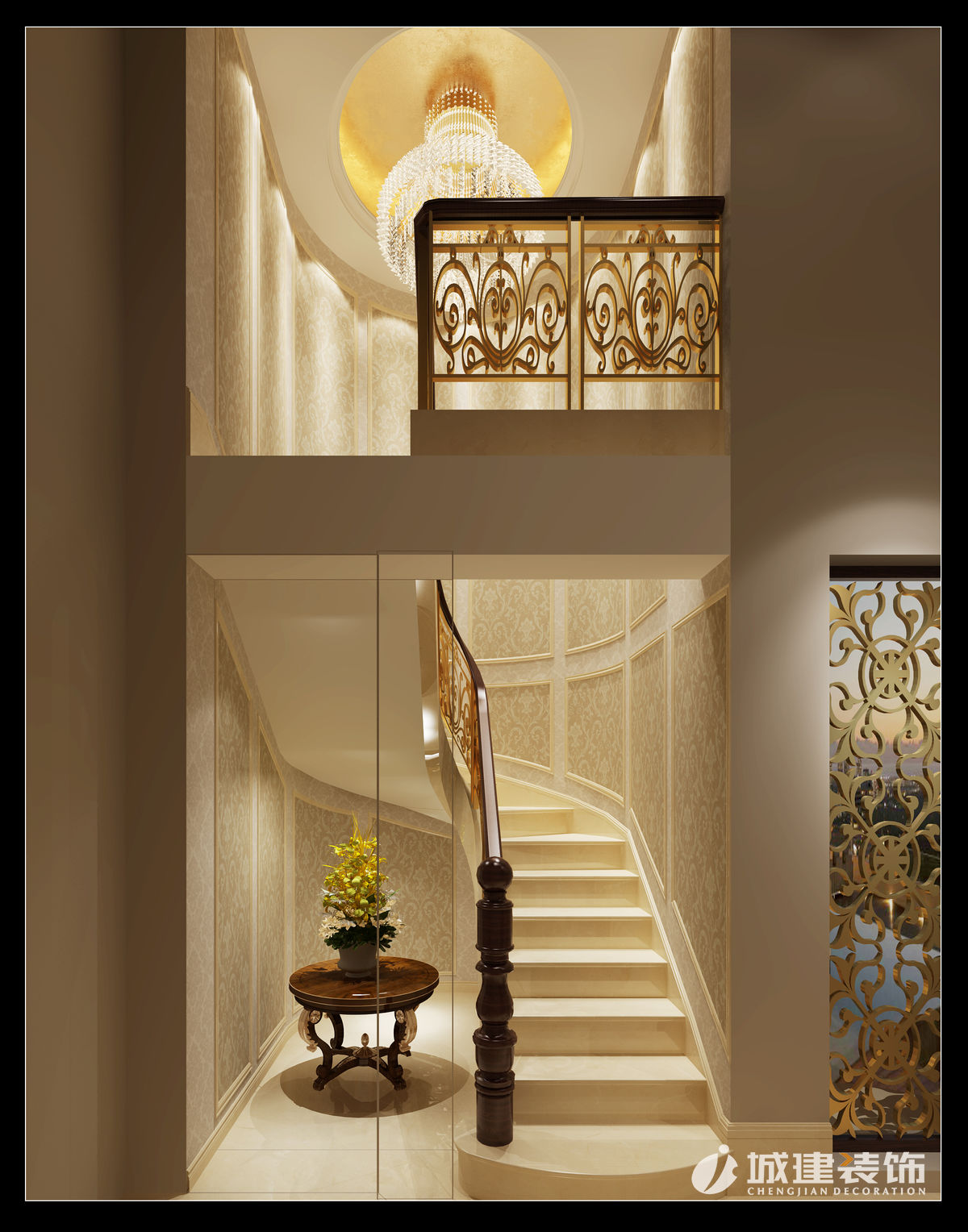 河濱公寓220方歐式別墅裝修效果圖