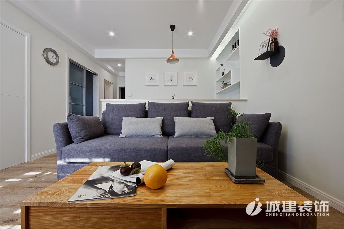 師苑新村70㎡北歐風(fēng)格兩室裝修案例