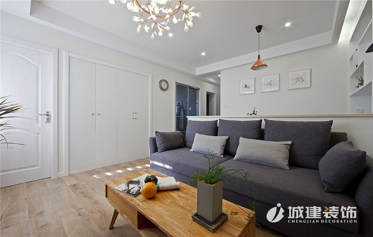 師苑新村70㎡北歐風(fēng)格兩室裝修案例