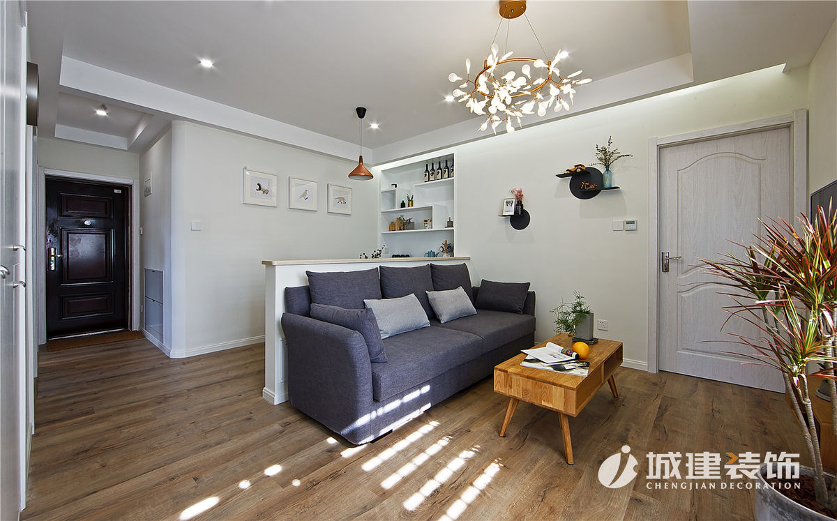 師苑新村70㎡北歐風(fēng)格兩室裝修案例