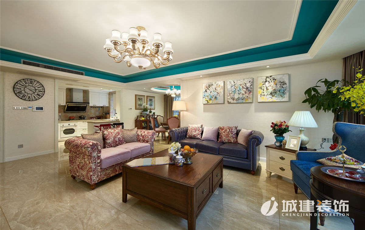 花園府150㎡四室美式家裝效果圖