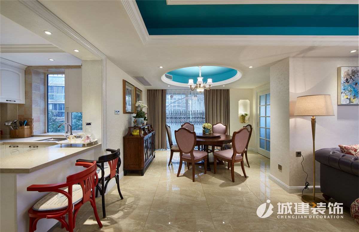 花園府150㎡四室美式家裝效果圖