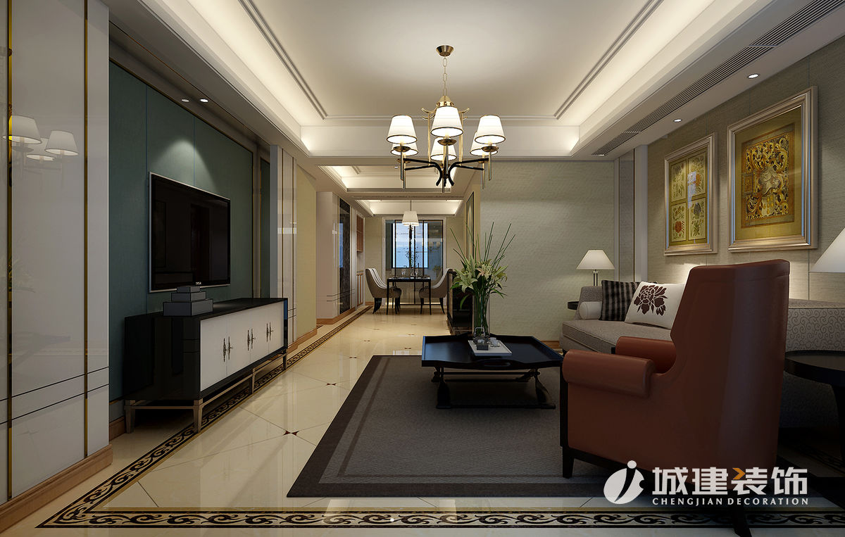 東方郡128方四室裝修效果圖 東方郡餐廳